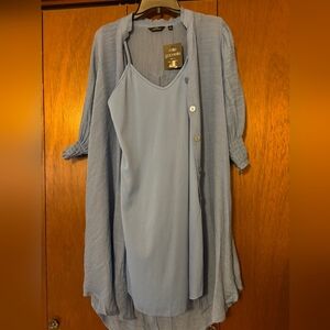 NWT Mlle Gabrielle Cornflower Blue Tunic Dress Sz S